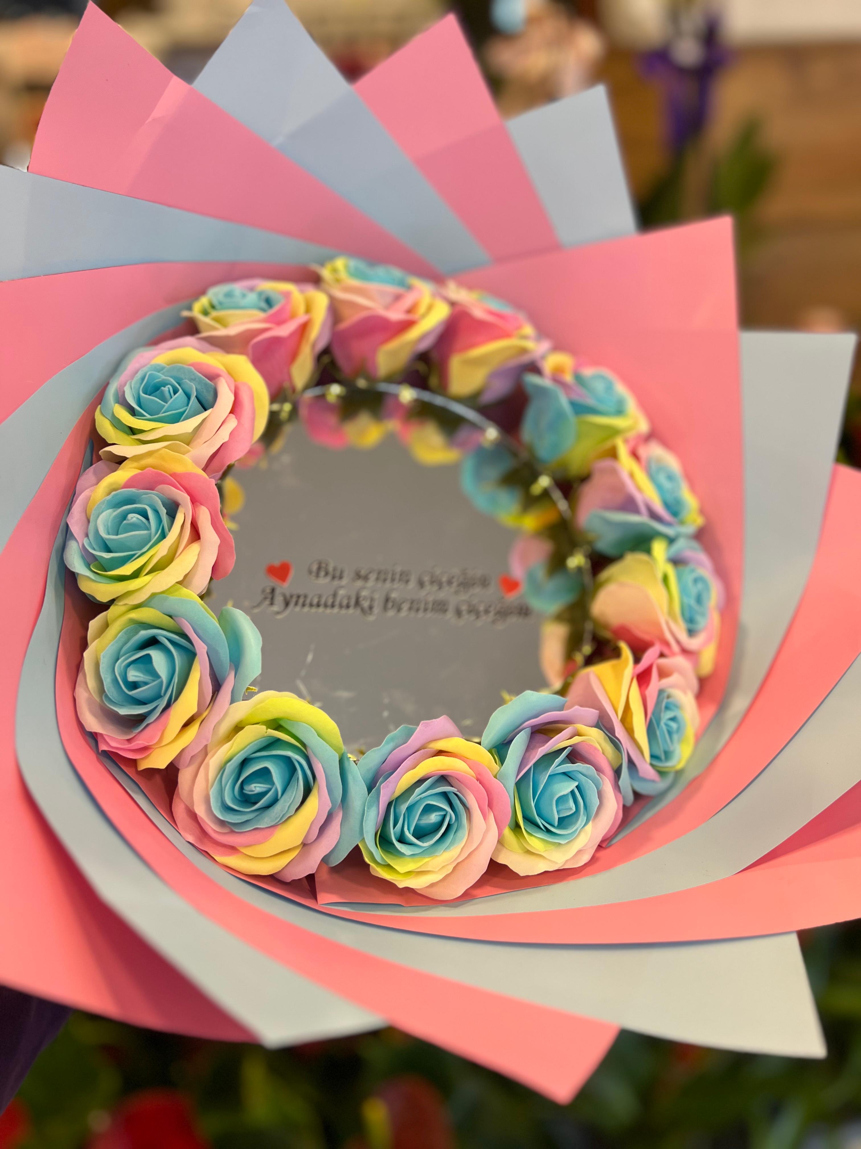 Kokulu Ledli Aynalı Sabun Gül