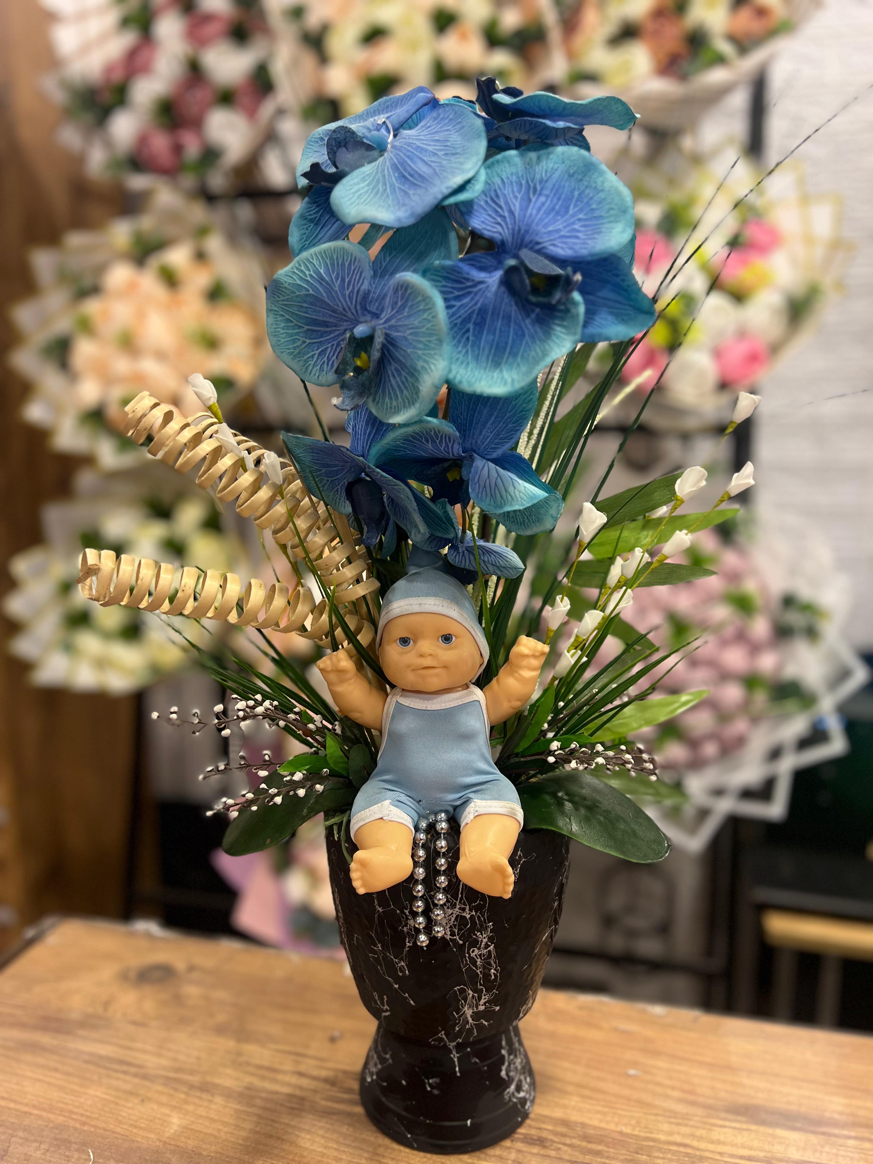 Erkek Bebek Yapay Orkide