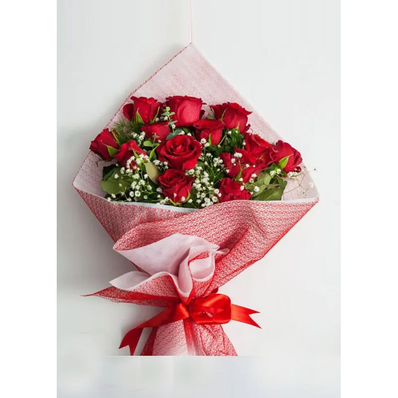 13 adet kırmızı gül buketi