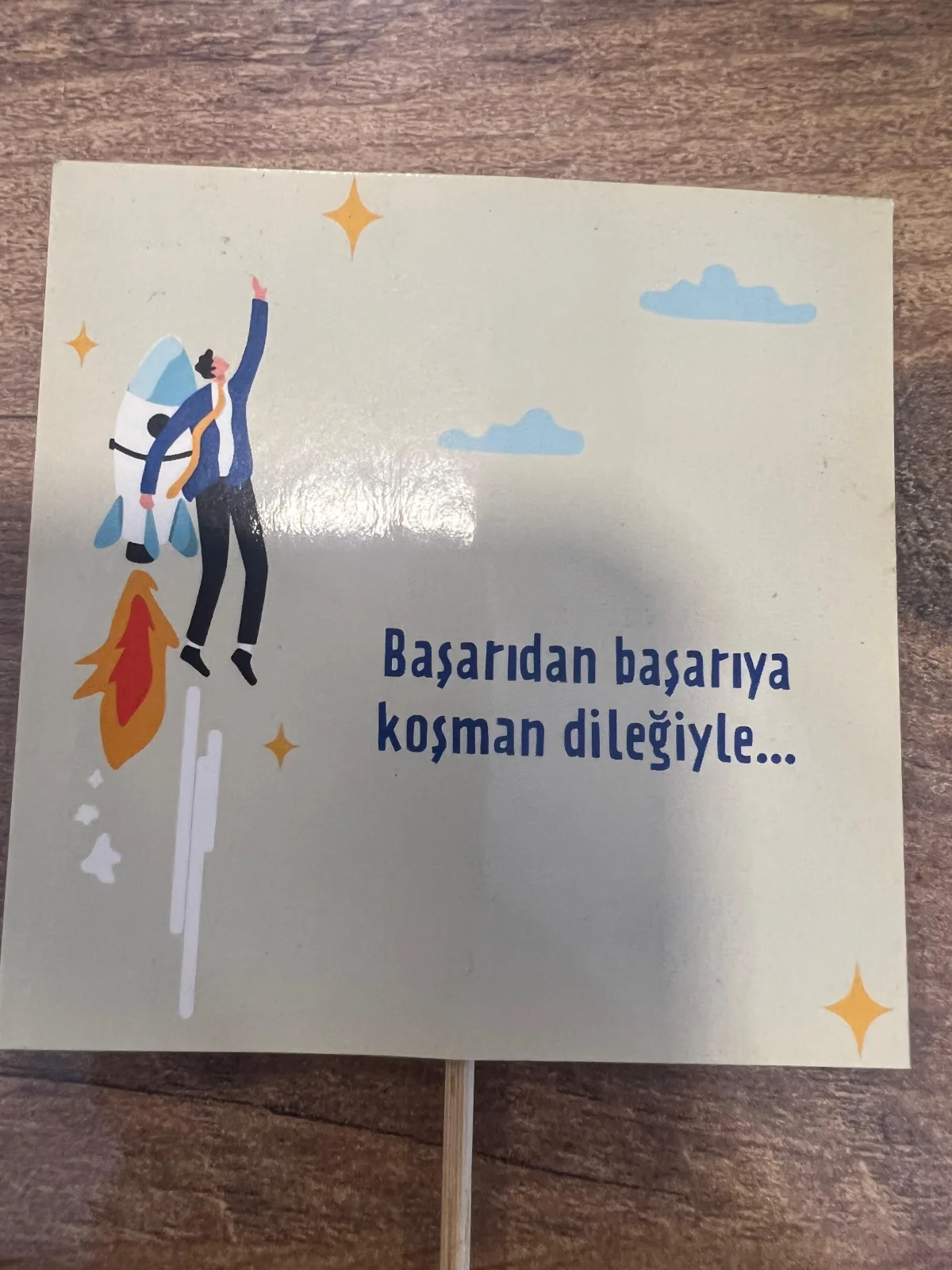 Başarıdan Başarıya Koşman Dileğiyle Pankart